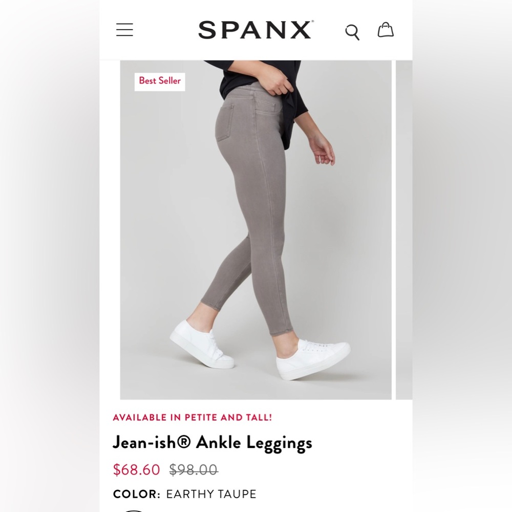 Jean-ish Spanx size Medium, earthy taupe